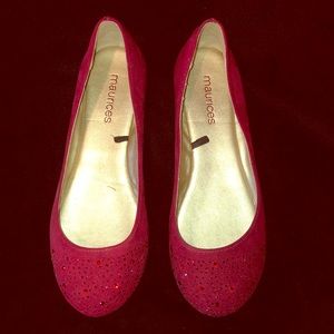 Red sparkle ballet flats ❤️